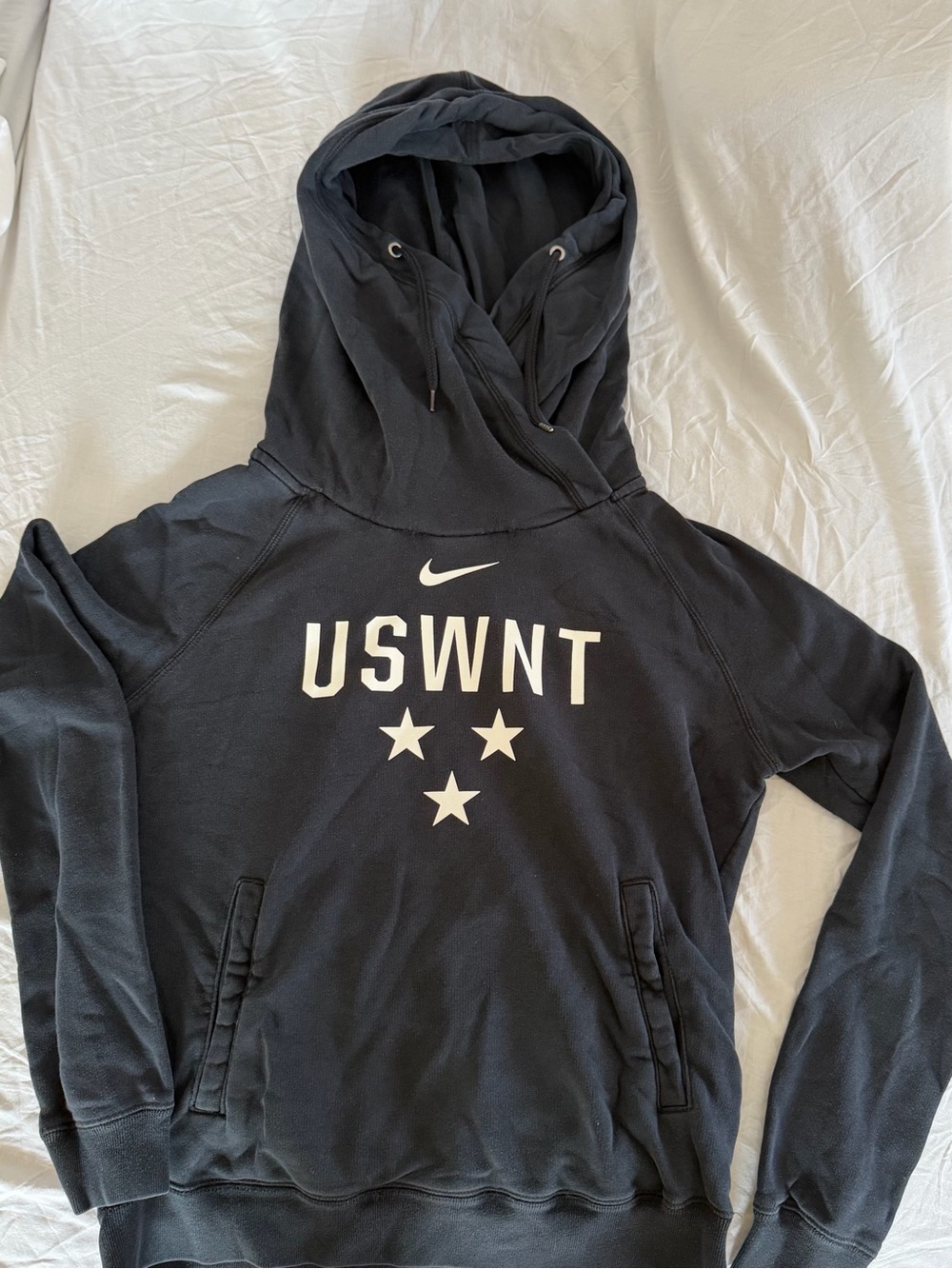 Nike Vintage Black Hoodie with White USWNT Print